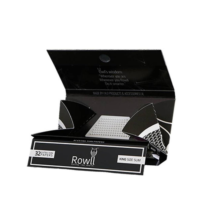 H/F - Rowll King Size Extra Slim Rolling Papers w/ Filters, Grinder & Rolling Surface