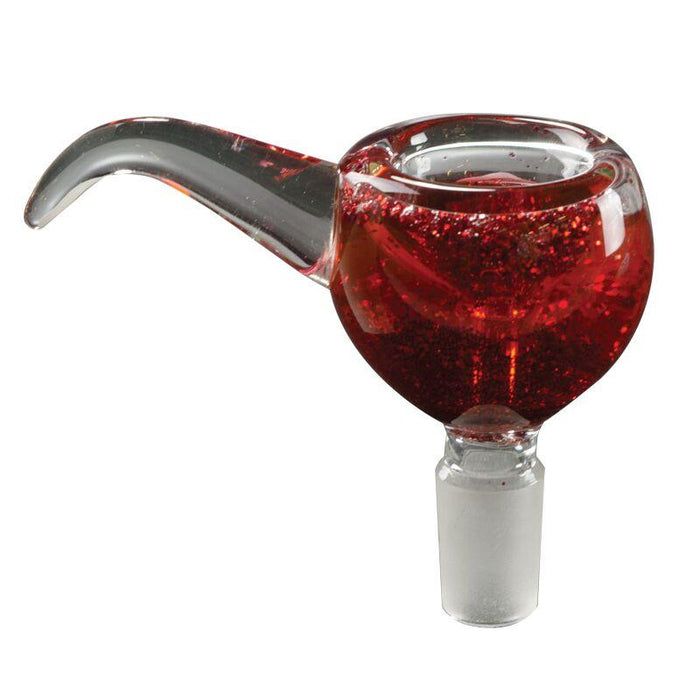 Red Eye Glass - Red 14mm Glass-on-Glass Sparkle Liquid Pull-Out