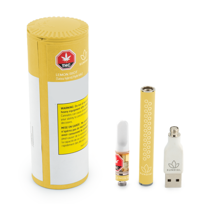 Sundial - Lemon Riot Vape Starter Pack - Cartridge 5/10 with Battery